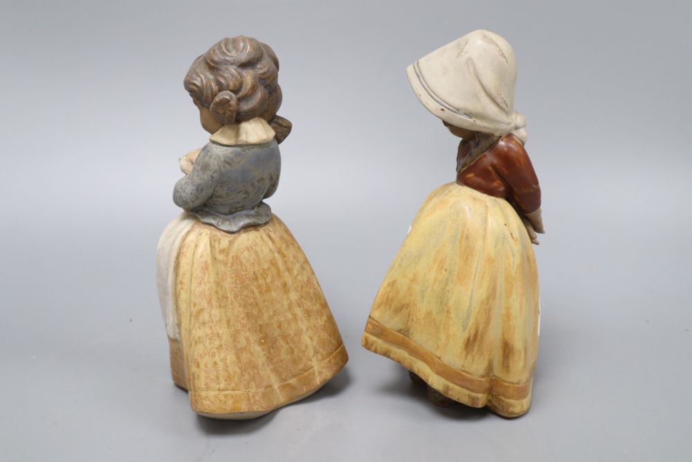 Two Lladro pottery figures, tallest 20cm